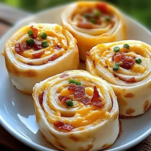 Delicious Bacon Cheddar Ranch Pinwheels ready to serve as a tasty appetizer