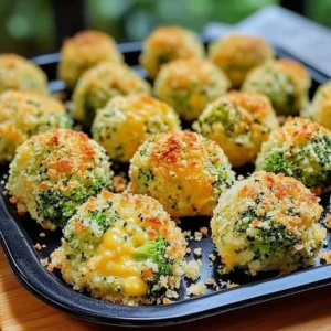 Baked broccoli cheese balls served on a plate, perfect for snacks and appetizers.