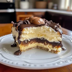 Delicious homemade Boston Cream Pie with chocolate ganache and creamy filling