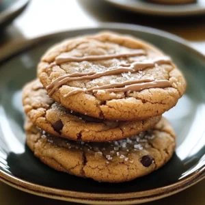 Batch of homemade brown sugar cookies on a cooling rack