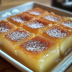 Delicious Cassava Cake with Macapuno served on a plate
