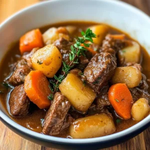 Delicious crock pot beef stew with hearty vegetables and tender meat