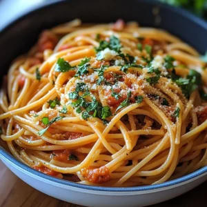 One Pot Spaghetti dish prepared in a single pot, perfect for easy cooking.