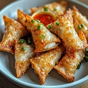 Crispy Rice Paper Crab Rangoons with creamy crab filling