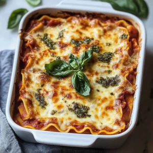 Delicious homemade Tomato Lasagna with layers of cheese and fresh tomatoes.