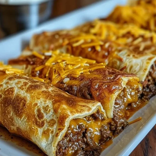 Delicious Beef and Cheese Chimichangas served with salsa and guacamole