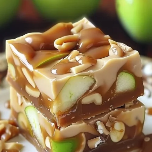 Delicious Caramel Apple Fudge Delight dessert with rich caramel and apple flavors