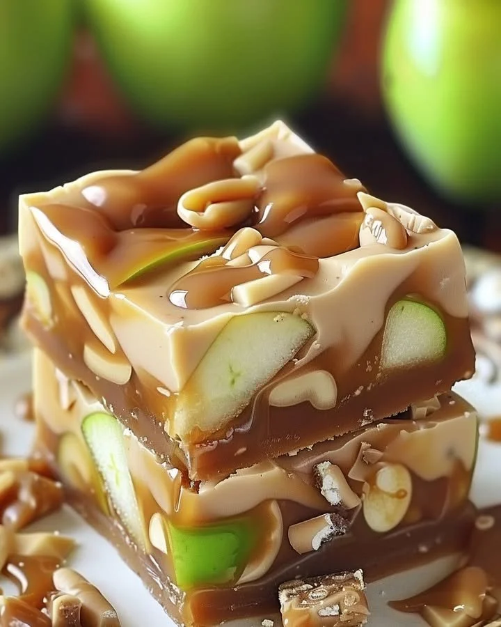 Delicious Caramel Apple Fudge Delight dessert with rich caramel and apple flavors
