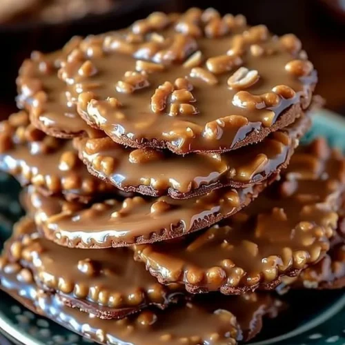 Delicious homemade caramel peanut treats on a plate