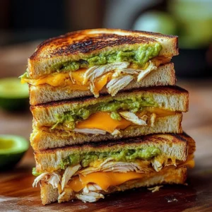 Delicious Chicken Avocado Melt Sandwich with creamy avocado and grilled chicken
