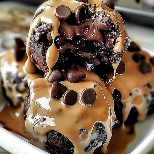 Chocolate Chip Cookie Dough Brownie Bombs featuring fudgy brownies and edible cookie dough