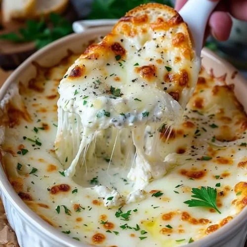 Delicious smoked mozzarella fondue inspired by Olive Garden, served with bread