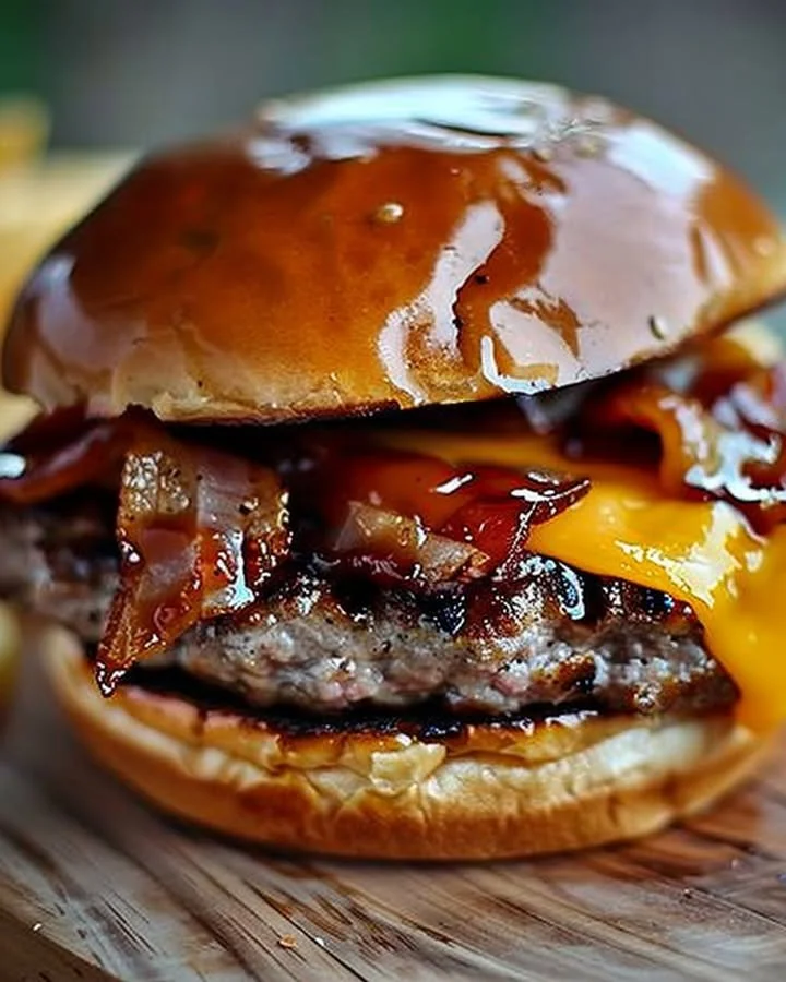 Delicious Crack Burgers served on a plate with fresh toppings.