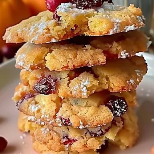 Cranberry Orange Shortbread Cookies on a decorative plate