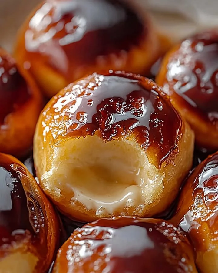 Delicious Crème Brûlée Donuts with caramelized sugar topping
