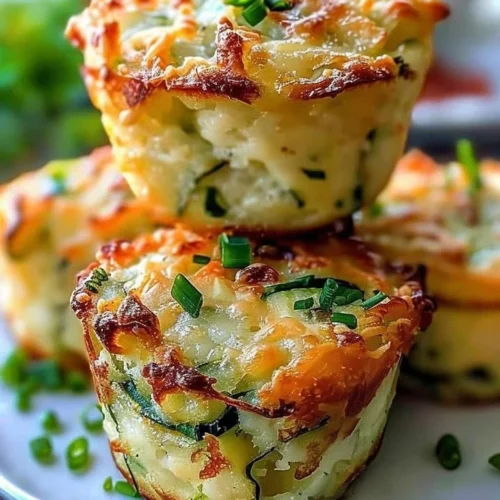 Crispy Parmesan zucchini muffins baked to perfection with golden crust