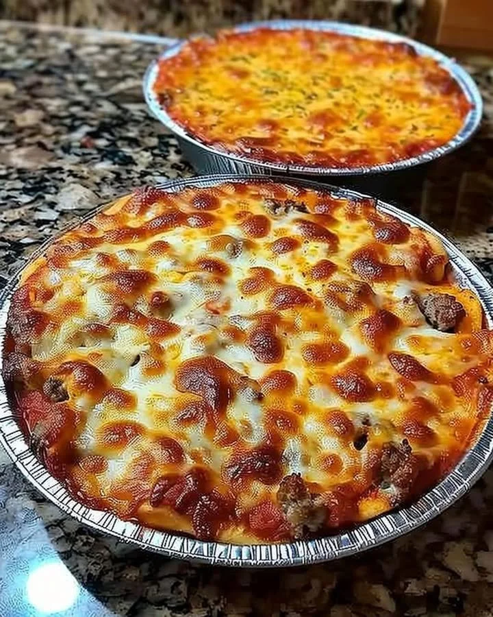 Delicious crustless pizza bowl with toppings and fresh ingredients