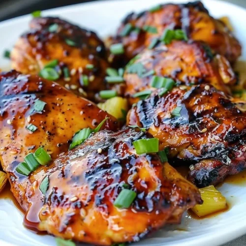 Delicious Easy Hawaiian Chicken served with pineapple and colorful vegetables