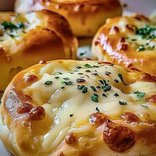 Pillsbury Biscuit Garlic Butter Cheese Bombs ready for serving
