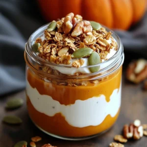 Bowl of pumpkin overnight oats topped with cinnamon and pumpkin seeds.