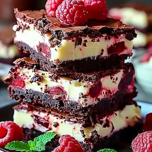 Deliciously rich Red Velvet Brownies with cream cheese frosting