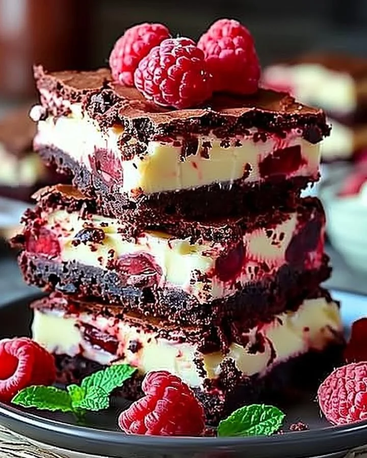 Deliciously rich Red Velvet Brownies with cream cheese frosting