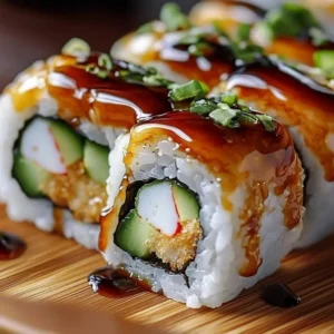 Delicious Shrimp Tempura Roll served with dipping sauce