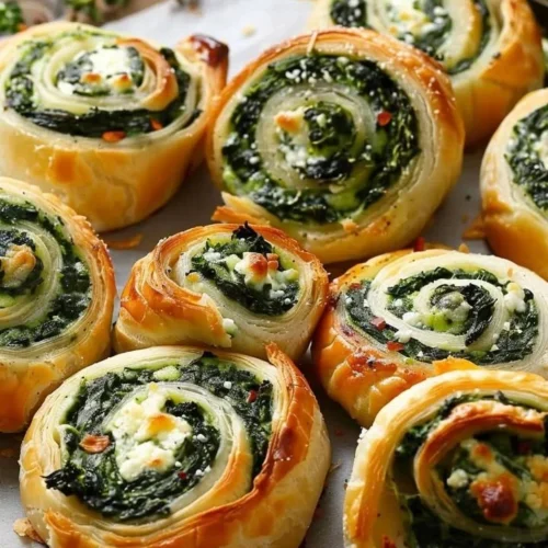Delicious spinach pinwheels served on a platter