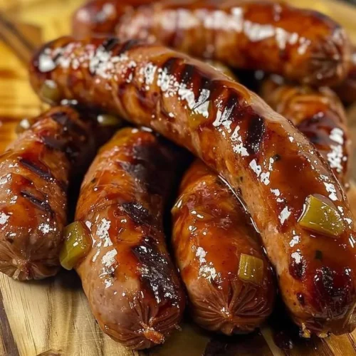 Zesty Mississippi cocktail sausages served on a platter with dipping sauce